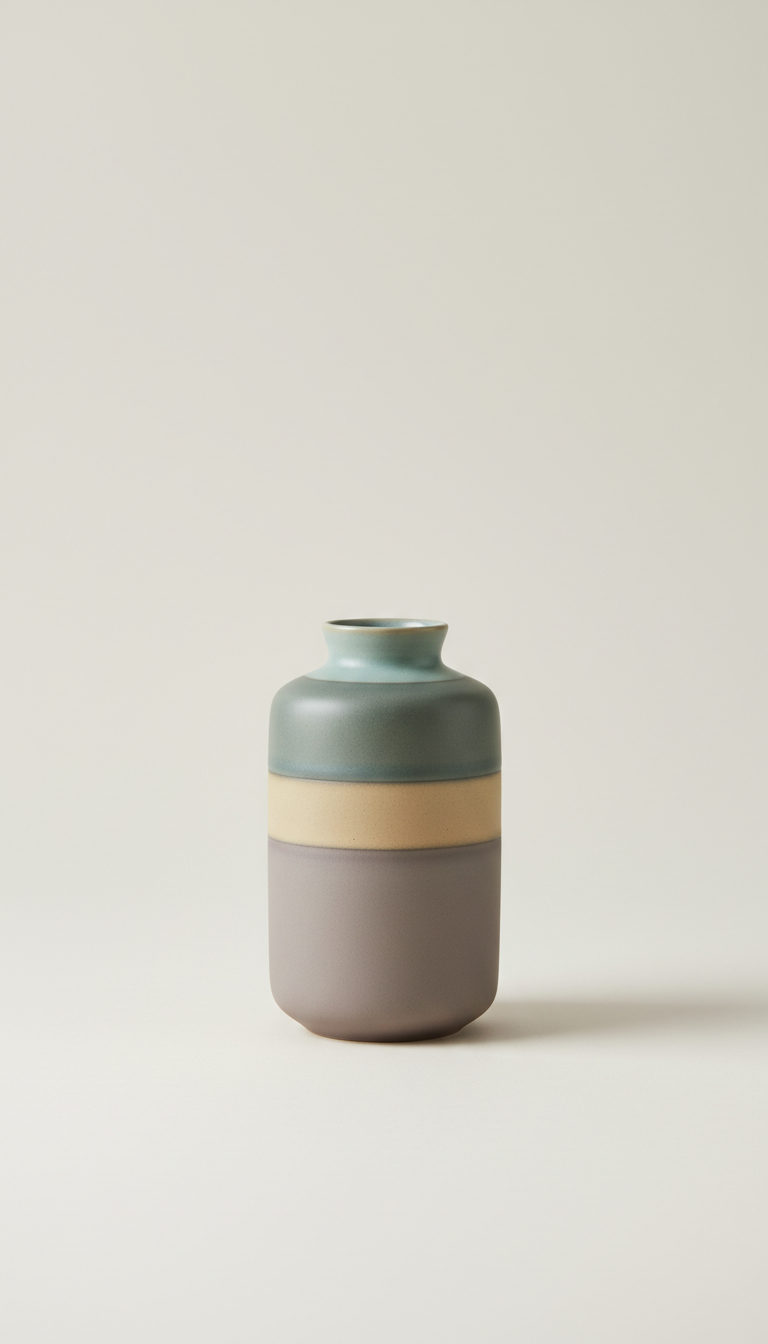 jarrón minimalista de cerámica